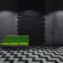 Blocks acoustic tiles in black