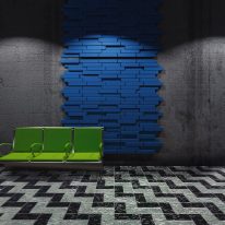 Blocks acoustic tiles - blue