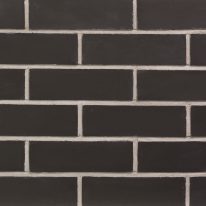 Brick slip Tile : Black-Engineered