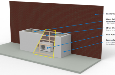 Cem Rock & Quietstone Cladding on Heat Pump